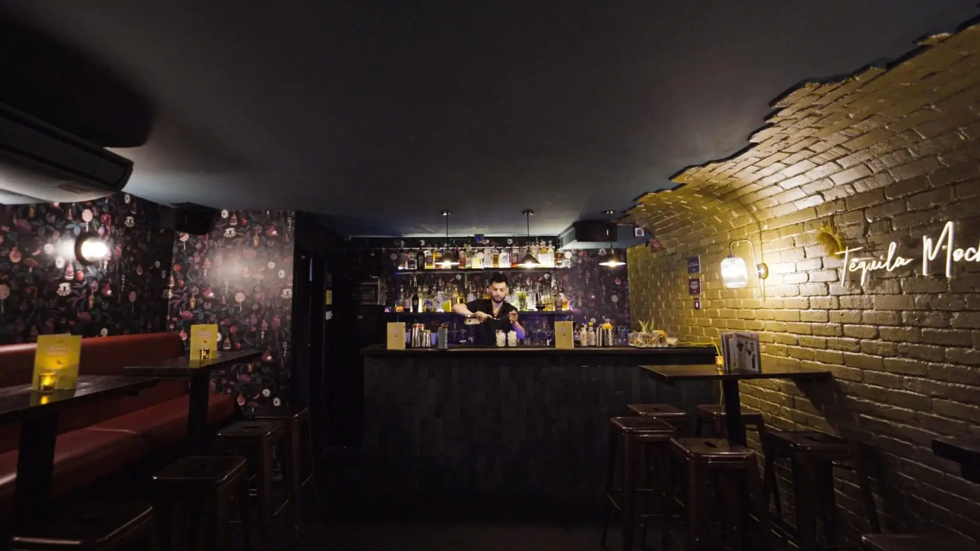 A long view of the main bar